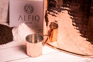Copper Storage Box with Lid | Copper Rice Spice Jar Pot | 100% Solid Copper Container - 14"x10"x6" 5000 ml - Alfiq's Store