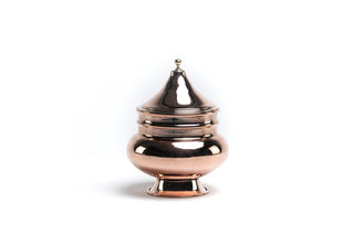 Copper Sugar Bowl with Lid | Copper Small Container Pot for Coffee & Sugar - Alfiq's Store